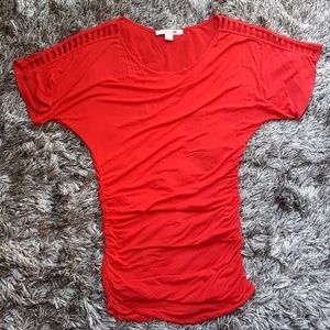 Vibrant Red Tunic Top